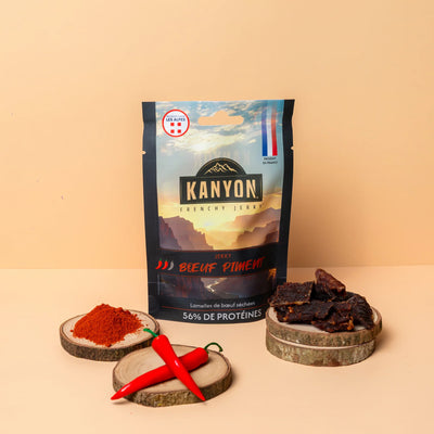 Jerky de boeuf piment Kanyon 25g avec piment et morceaux
