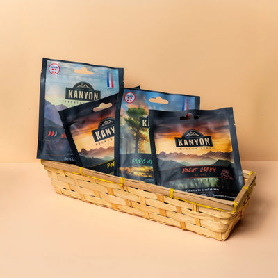Pack Kanyon 4 recettes jerky 50g boeuf et porc